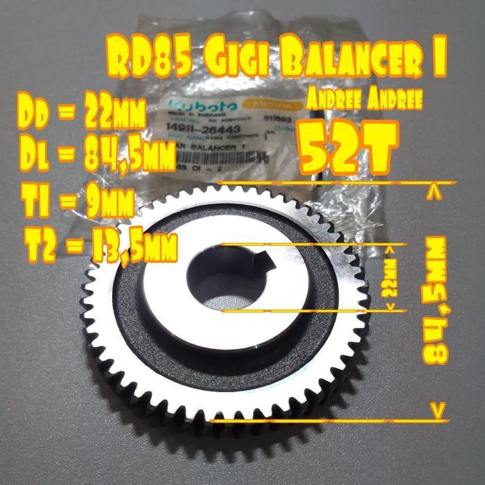 Ready Rd75 Rd85 Gear Balancer 1 Gigi Bandulan Kubota Rd-85 Rd 75 85 Original