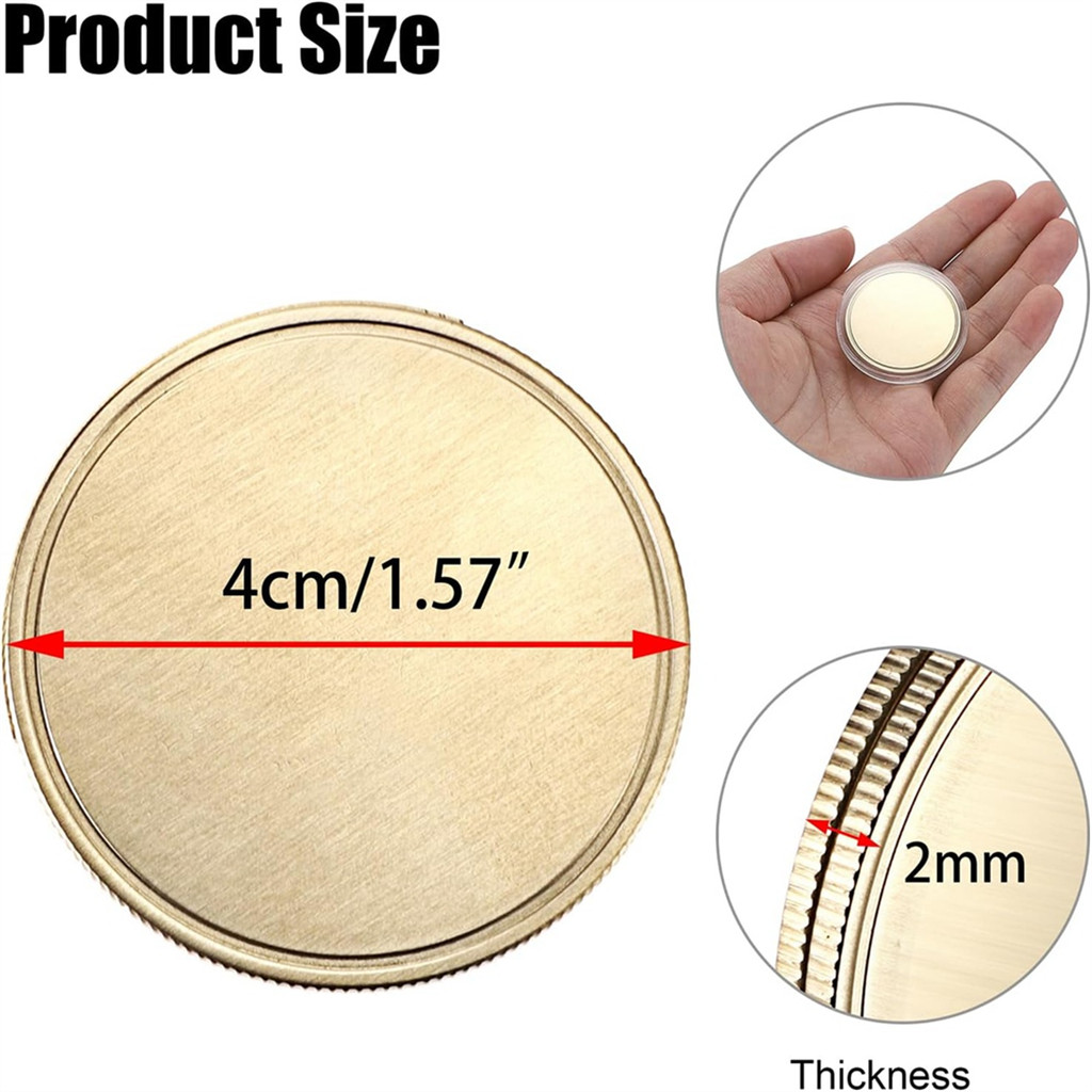 A67I 15Pcs Blank Challenge Coin For Laser Engraving, 1.6 Inch Laser Engraved Blank Coin Metal