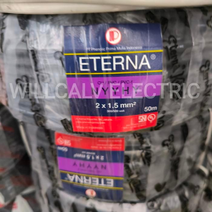 ETERNA kabel Hyo 2x1.5 50m / Kabel Eterna serabut 2X1.5 50 m tembaga