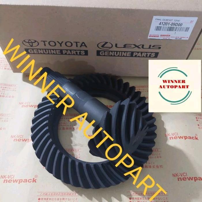 Ready Gear Set Gigi Gardan Depan Crown Wheel Depan 12X43 Toyota Hilux Revo