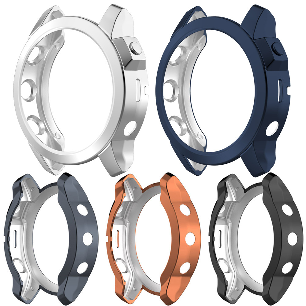 Case For Garmin Fenix 7 Fenix7X Sapphire Solar Silicone Smartwatch Protector Shell Edge Tpu Plating