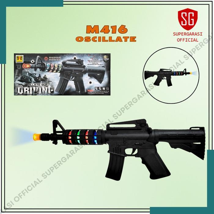 M16 Oscilate gun mainan tembakan anak ada lampu dan suara