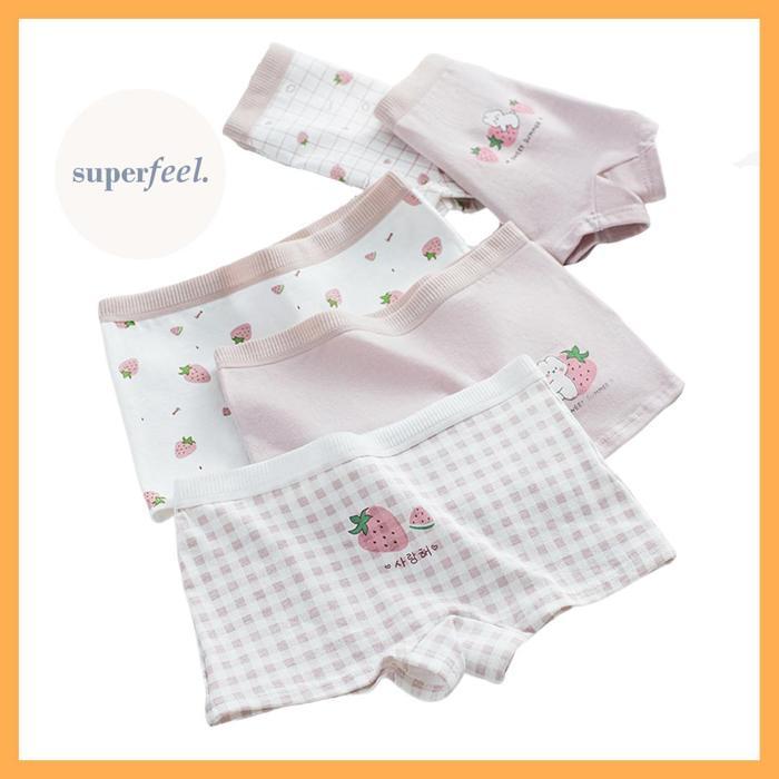 (NYAMAN) MMN SFL PREMIUM CD BOXER KATUN MURNI ANAK PEREMPUAN KATUN CELANA DALAM NYAMAN BOCAH BALITA