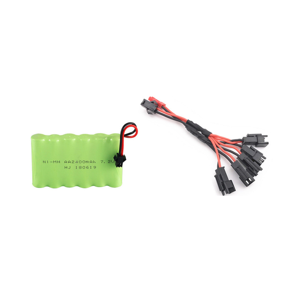 7.2v 2400mah Rechargeable Battery +7.2v Charger For Rc toys Car Boats Tank Train Guns AA NIMH 7.2v B