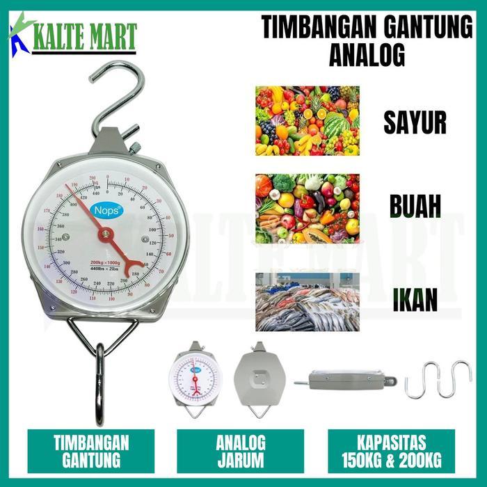 Hanging Scale Analog 150kg 200kg Timbangan Gantung Jarum Manual 150kg 200kg Timbangan Jarum