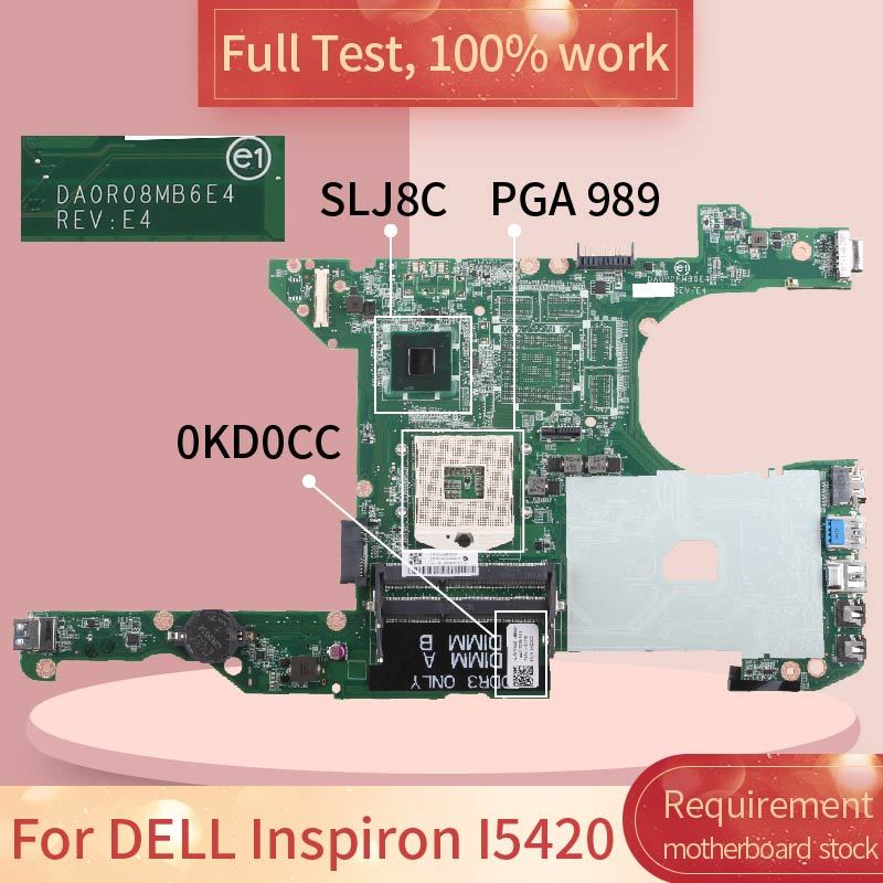 CN-0KD0CC 0KD0CC Laptop motherboard For DELL Inspiron14R  I5420 5420 7420 Notebook Mainboard DA0R08M
