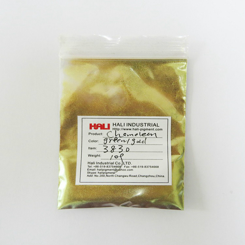 Chameleon pigment powder color shift pigment color changing flip pigment item:3830 color:green/gold 