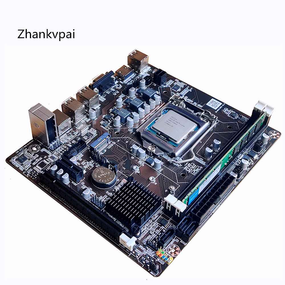 H61 LGA1155 Desktop Motherboard Intel Quad Core Low Power i5-2400S 2.50GHZ DRR3 8GB Memory Support K