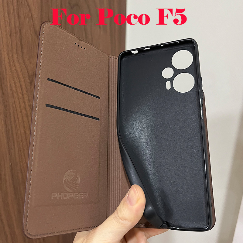 Magnet Genuine Leather Skin Flip Wallet Book Phone Case Cover On For poko Poco F3 F4 F5 GT Pro 5G Gl