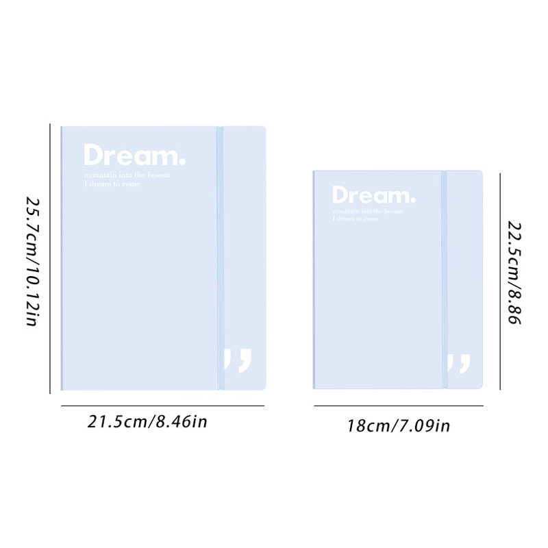 1 Pcs,A5/B5 60 Sheets, 120 Pages, PP Cover, Binder With Clear Sleeve, Plastic Sleeve, Pocket Display