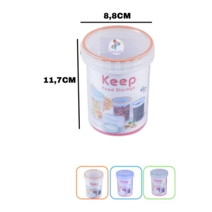 Toples Kecil Tinggi Premium Shinpo Nest 352S Kapasitas 470ML Jar Toples Plastik Bulat Murah Kedap Te