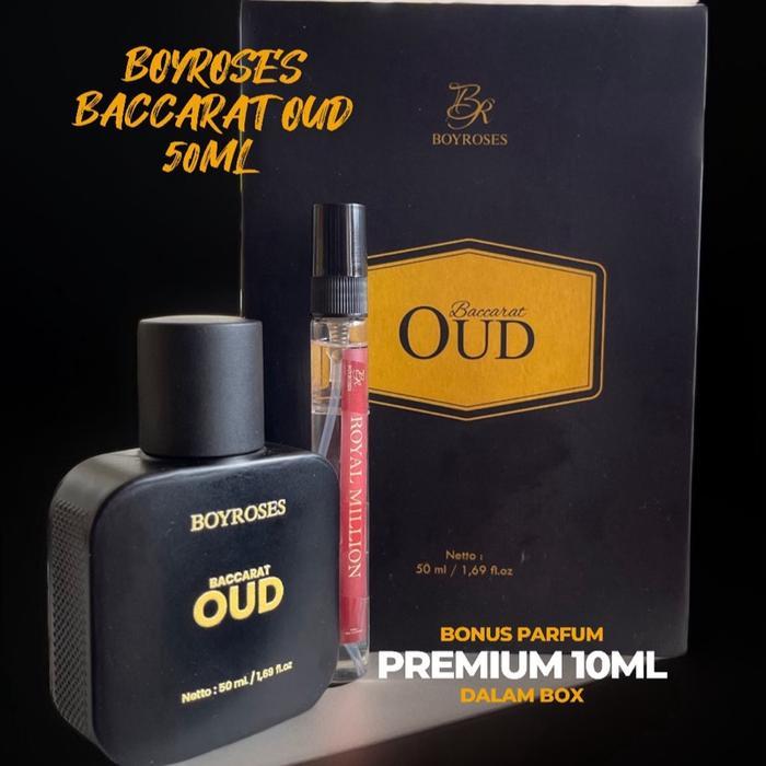 Parfum Cowok Boyroses Baccarat Oud Wangi Pria Maskulin Woody Musky 50Ml Original