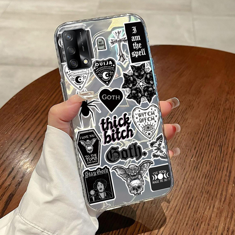 Casing Hp OPPO A74 A95 F19 F19s Case Casing Pola Kreatif HP Kasing Kasus ponsel transparan mewah Sil