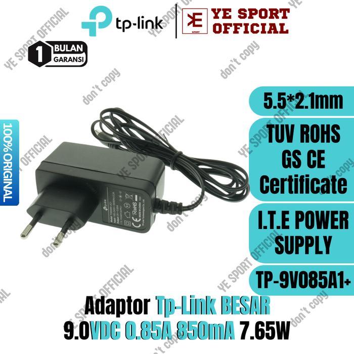 ADAPTOR TPLINK POWER SUPPLY 9V 0.85A KEPALA BESAR ORIGINAL