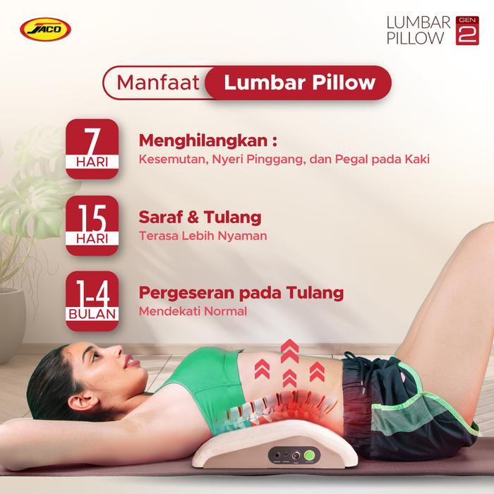 Terapi Nyeri Pinggang Saraf Kejepit Jaco Lumbar Pillow 100% Original