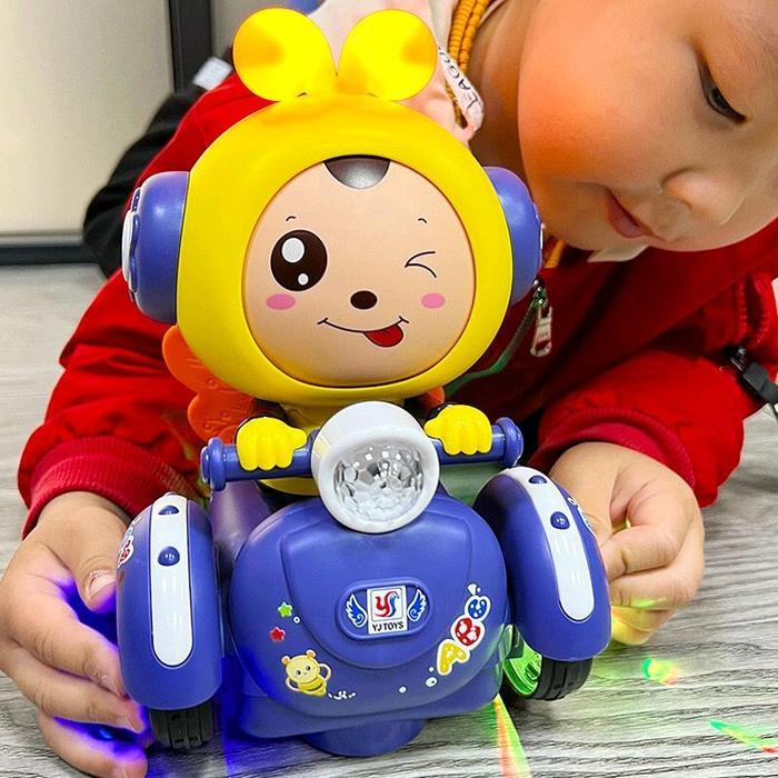 Mainan Anak Lebah Naik Motor Bisa Berubah Muka Empat