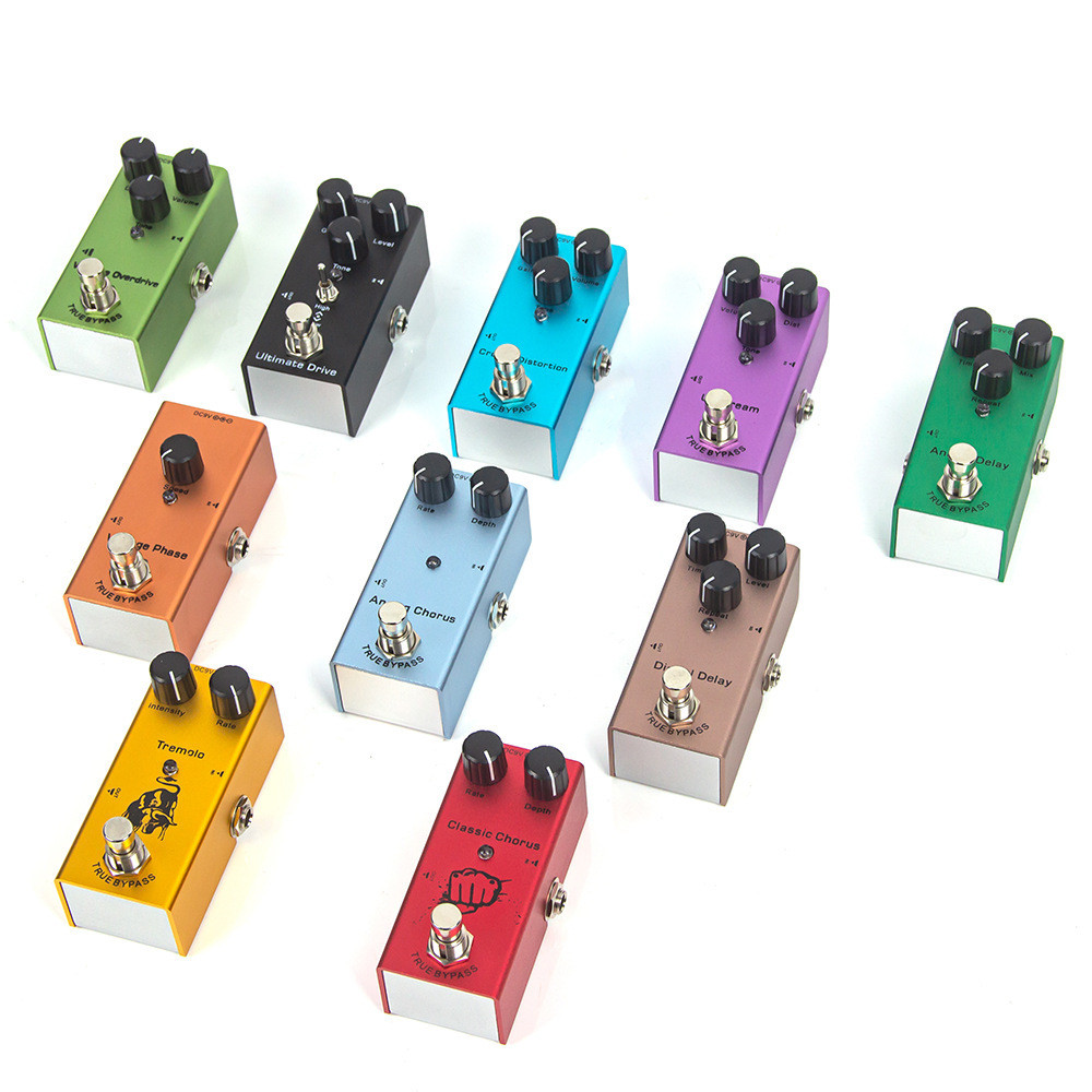 EFFECT Pedal Gitar Listrik Distorsi Metal Overdrive Reverb Efek Suara Bass Aksesoris Musik 10 Warna 