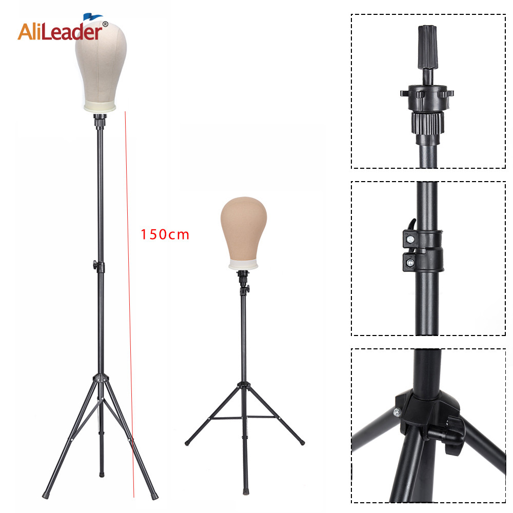 Wig Stand Tripod Adjustable Wig Head Stand 150Cm Metal Mannequin Head Stand Tripod For Wig Mannequin