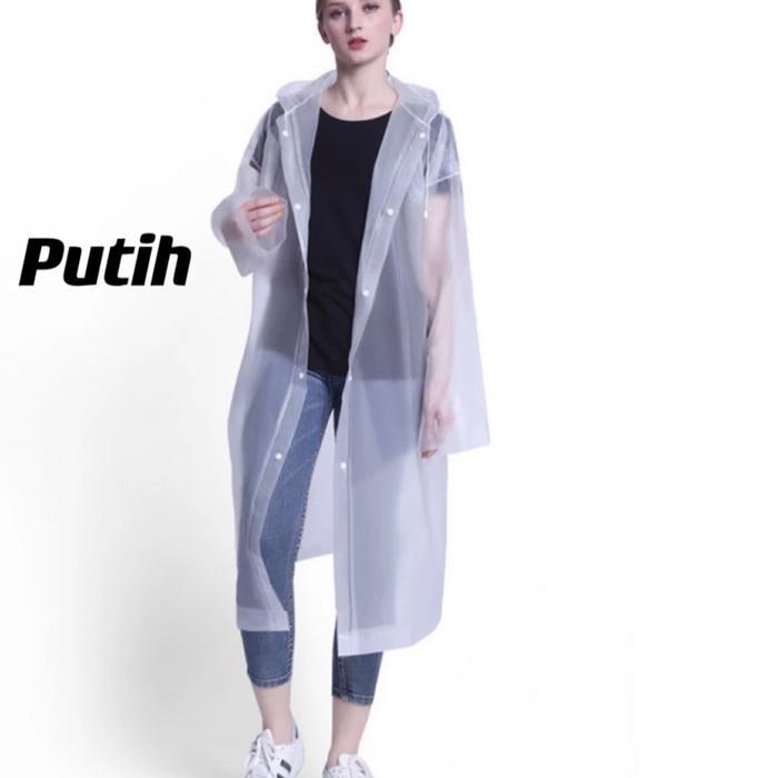 Jas Hujan Dewasa Transparan Bahan Tebal / Jas Hujan Transparan