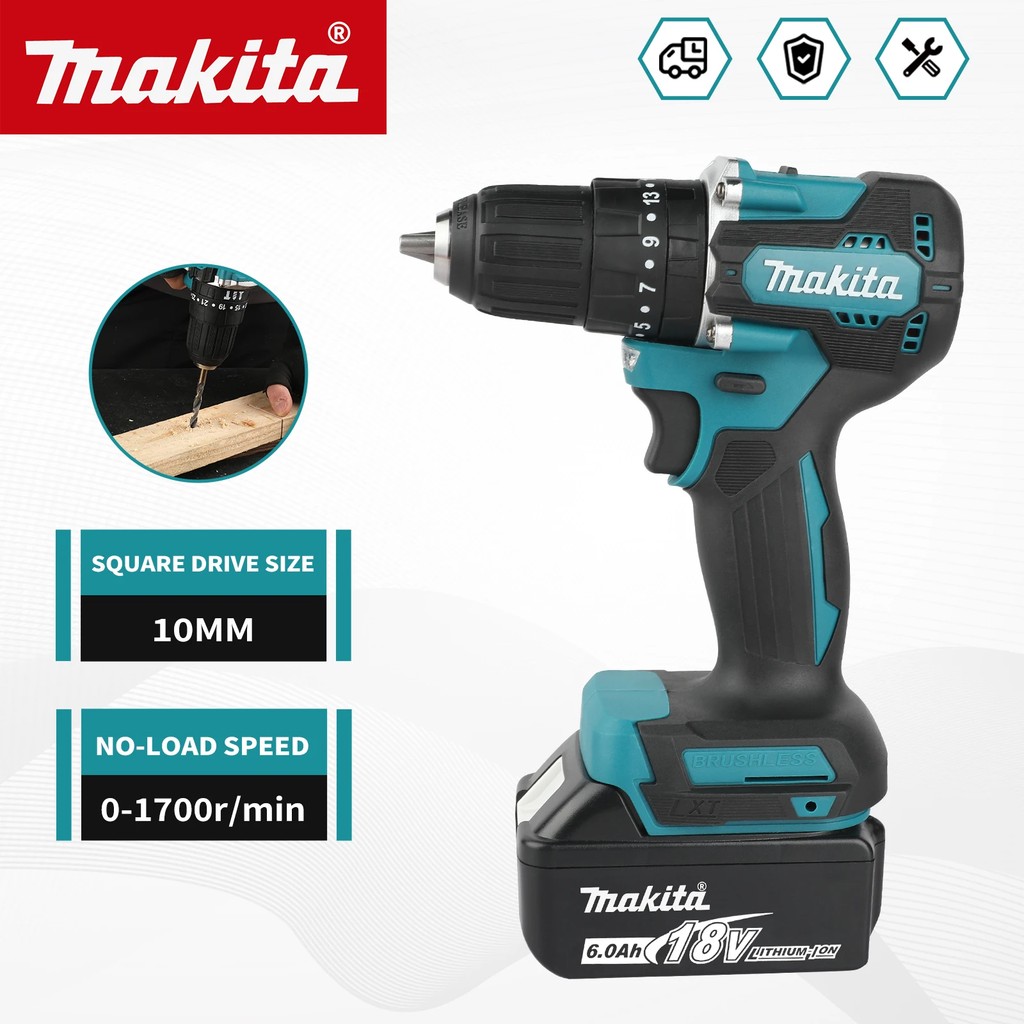 Makita DDF487 18V Electric Screwdriver Brushless Cordless Driver Drill LXT Battery Drill Brushless