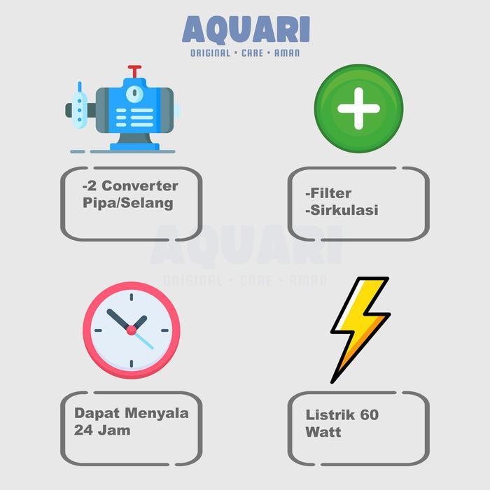 Ready- Mesin Kolam Yamano Wp 3900 2500 L/H 60 Watt 1,5-2M - Pompa Air Aquarium - Water Pump Kolam