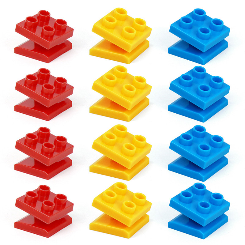 5/10pcs Wooden Track Accessories Plastic Rotatable Connectors Big Size Blocks Connection Adapters