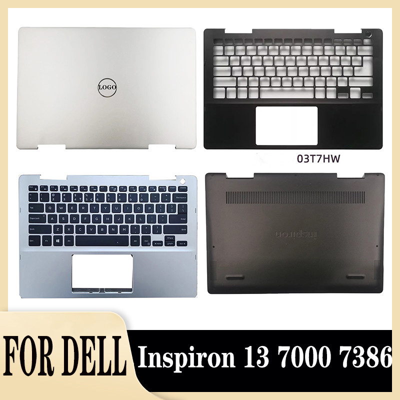 New Original For Dell Inspiron 13 7000 7386 Laptop LCD Back Cover Front Bezel Upper Palmrest Bottom 
