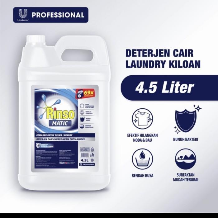 Top RINSO Cair MATIC Profesional JERIGEN 4,5 Liter RINSO MATIC Cair