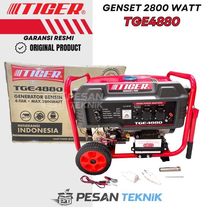 Mesin Genset 2800 Watt Gasoline Generator TIGER TGE4880