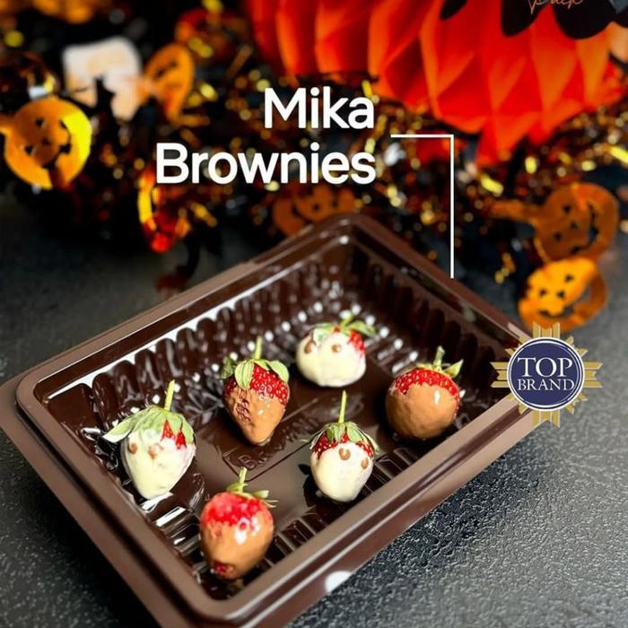 fdcq- Mika Brownies Mini + Tutup 50 Pcs / Mika Tray Brownies Mini