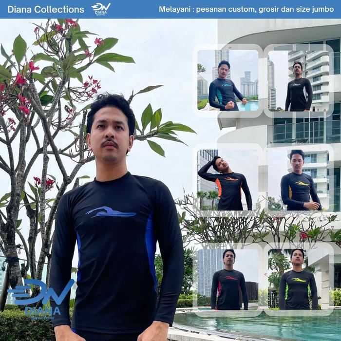 BAJU RENANG PRIA/BAJU RENANG PRIA JUMBO/BAJU RENANG DEWASA/ATASAN RENANG LENGAN PANJANG