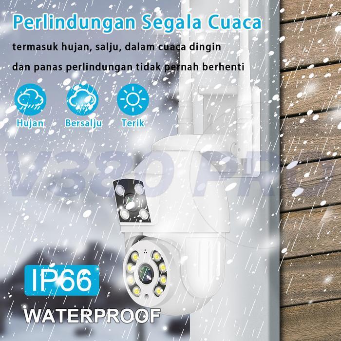 [PAKET DISKON] V380 Pro CCTV 2 Lensa 64GB SD Card+5 Meter Kable