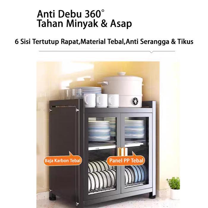 Guanjie - Rak Piring Tertutup Rak Cuci Piring Stainless Pengering Piring Stenlis Dapur Dish Rack