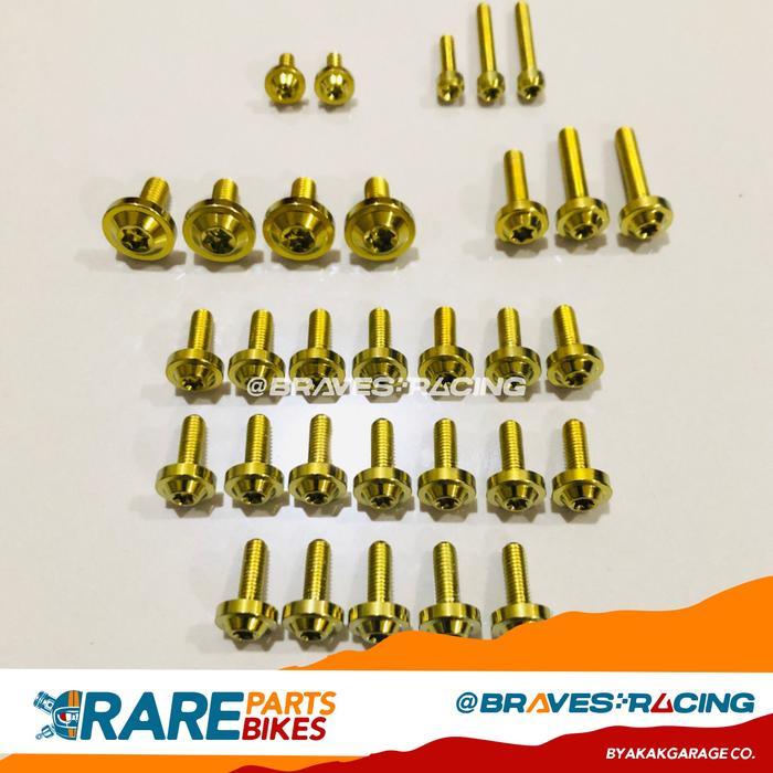 Titanium Bolt Body Cover Set for NSR SP - Baut Titanium (Gold)