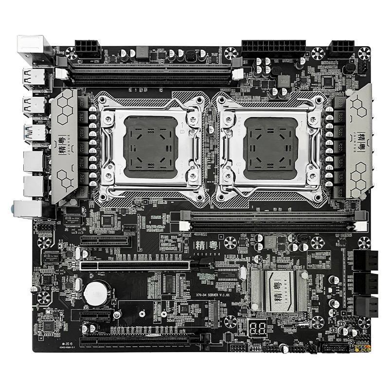 JGINYUE X79 Dual CPU motherboard LGA 2011 supports Xeon E5 V1 V2 CPU processor DDR3 ECC memory X79-D