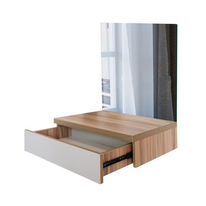 Meja Rias Gantung Dressing Table Kayu Modern Minimalis Putih - Perth
