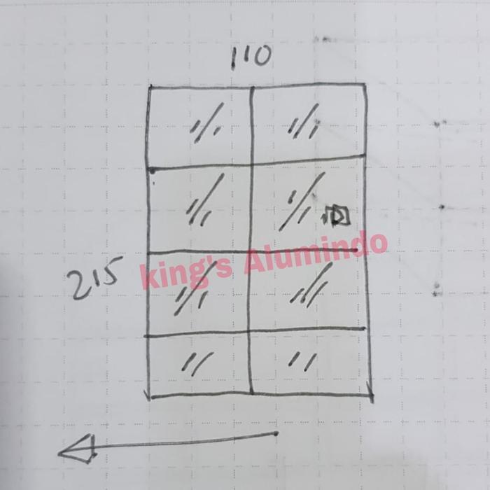 pintu sleding aluminium geser