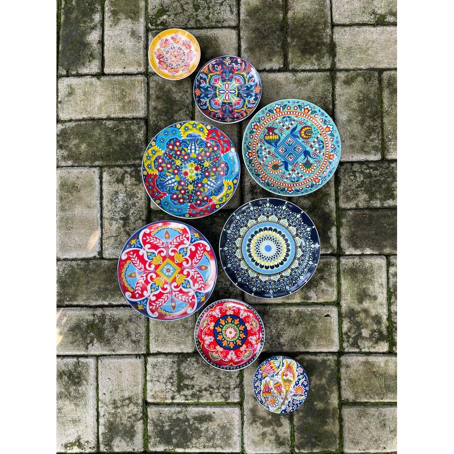 Set Walldecor Piring Keramik Maroko/Pajangan Dinding Piring Hias/FREE KAWAT GANTUNG