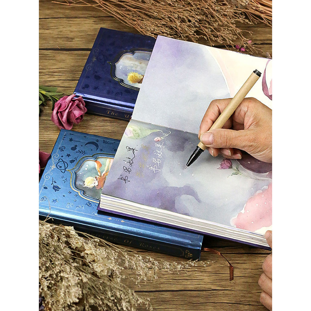 Prince 128color page illustrations diary high-value notebook notebook retro and thick Korean
