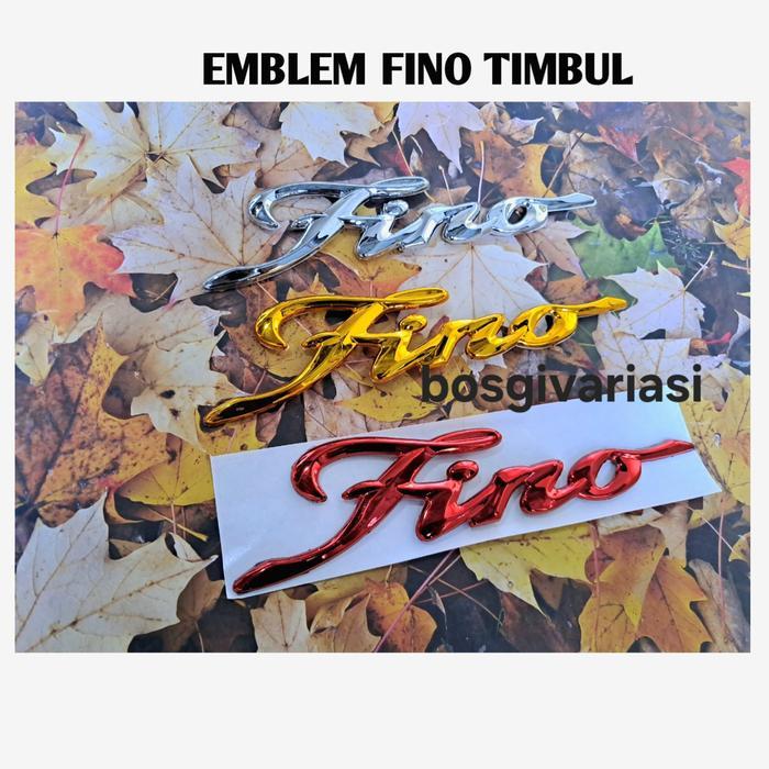 emblem fino sepasang / Logo fino timbul 3D /emblem yamaha fino / emblem tulisan fino / fino 125