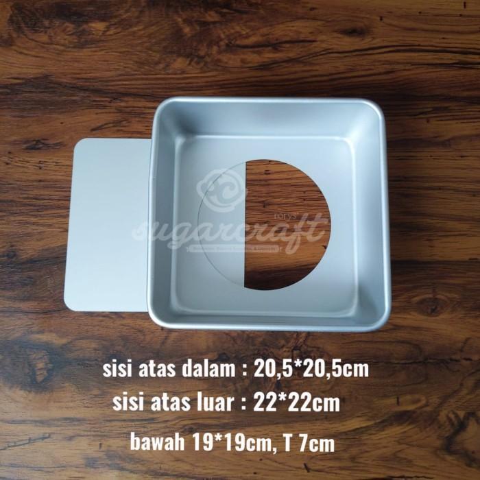 Loyang persegi bongkar pasang 22cm loyang persegi press lepas pasang Promo Premium