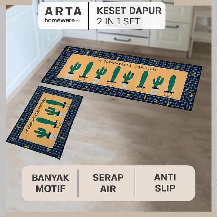 IFY (IMPORT) KESET DAPUR 2 IN 1 PANJANG LEMBUT ANTI SLIP MENYERAP AIR DAN MINYAK TERMURAH TERLARIS