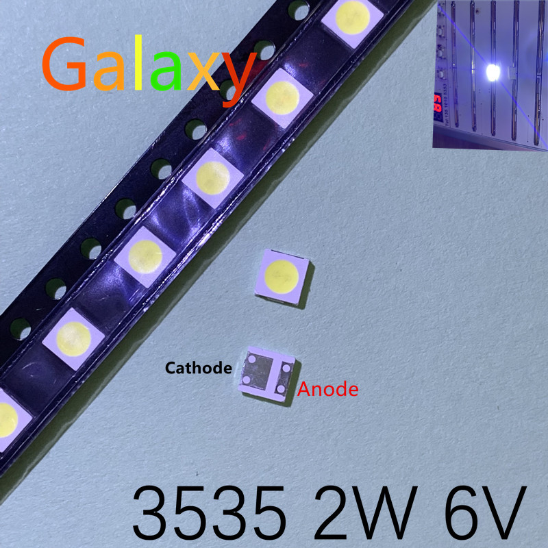 2W 6V 3535 TV Backlight LED SMD Diodes Cool White LCD TV Backlight Televisao TV Backlit Diod Lamp