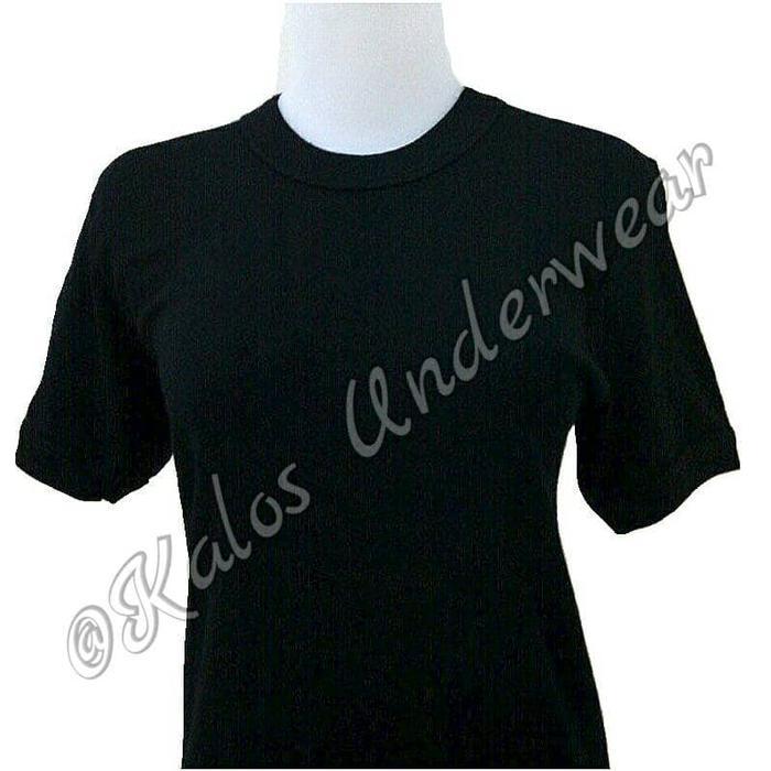 Re0H- Kaos Oblong Pria Rider Crew/Round Neck Hitam R223Bw