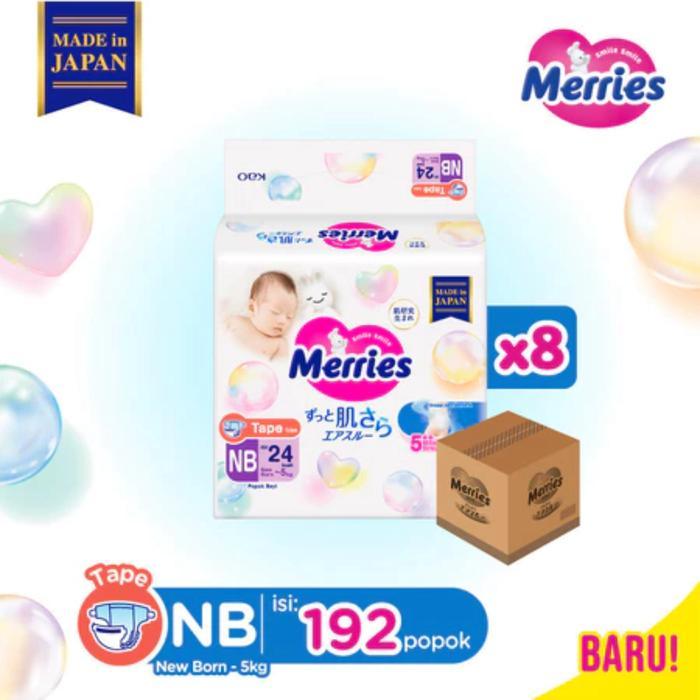 Merries Premium NB24 Carton - Popok Bayi Perekat (New Born-5)kg