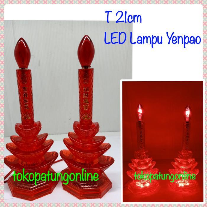 Lampu Sembahyang Lilin Led Full Kaki Nyala Uk 21