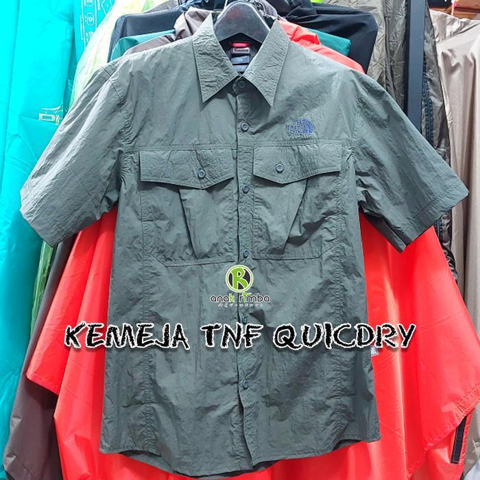 BERKUALITAS KEMEJA QUICDRY TNF ABU KEMEJA LAPANGAN . ADVENTIRE