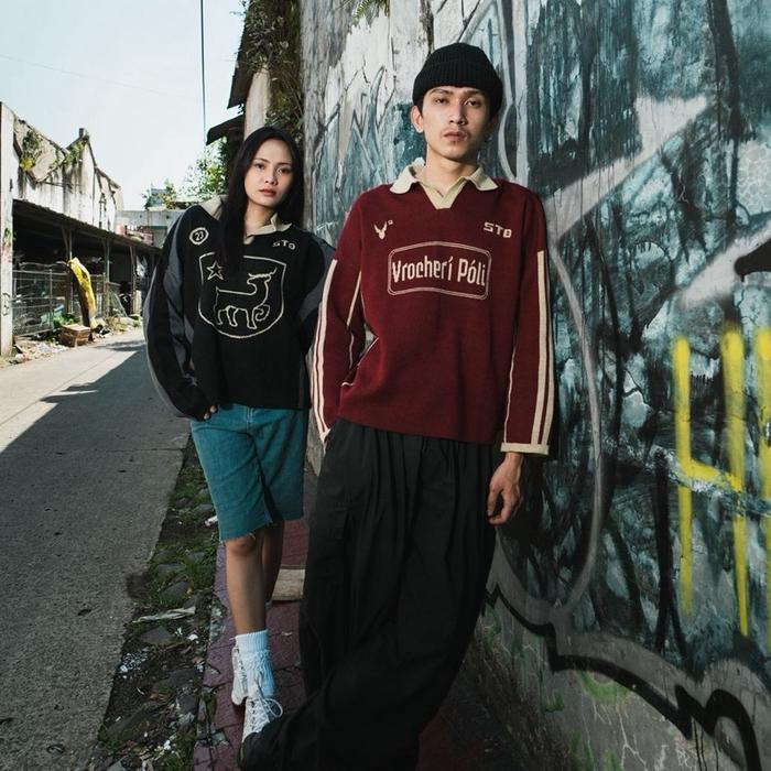 93fd- Stb Knitwear Boxy Vrocheri Poli Knitwear Boxy Stb Knitwear Jersey Boxy Unisex