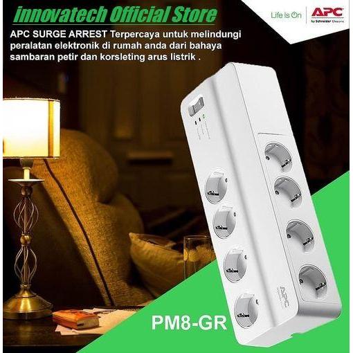 ua18- Apc Surge Protector Pm8Gr / Pm8-Gr Colokan Anti Petir