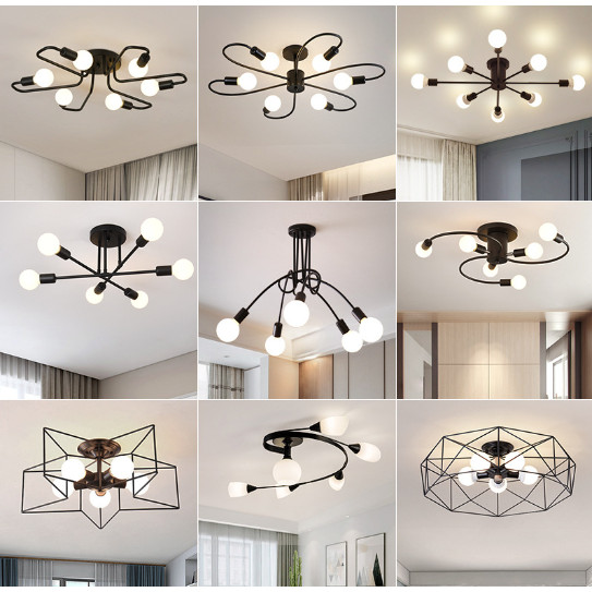 READY STOCK Lampu gantung bahan besi minimalis lampu gantung dekorasi ruang tamu